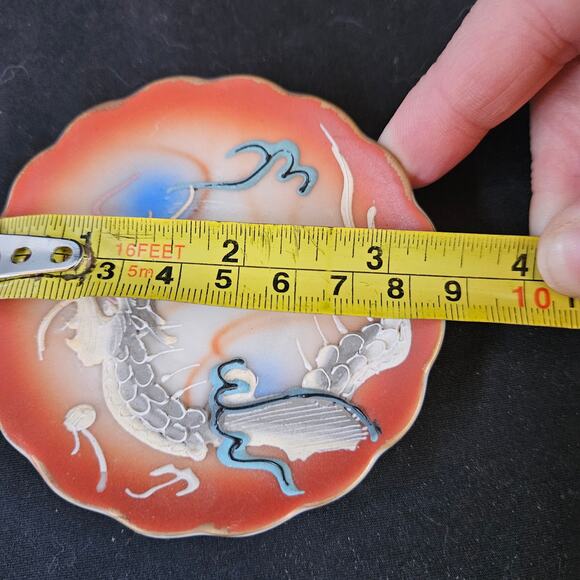 Empress Hand Painted Mini Tea Cup and Saucer Dragon Design Made in Japan - Picture 12 of 12